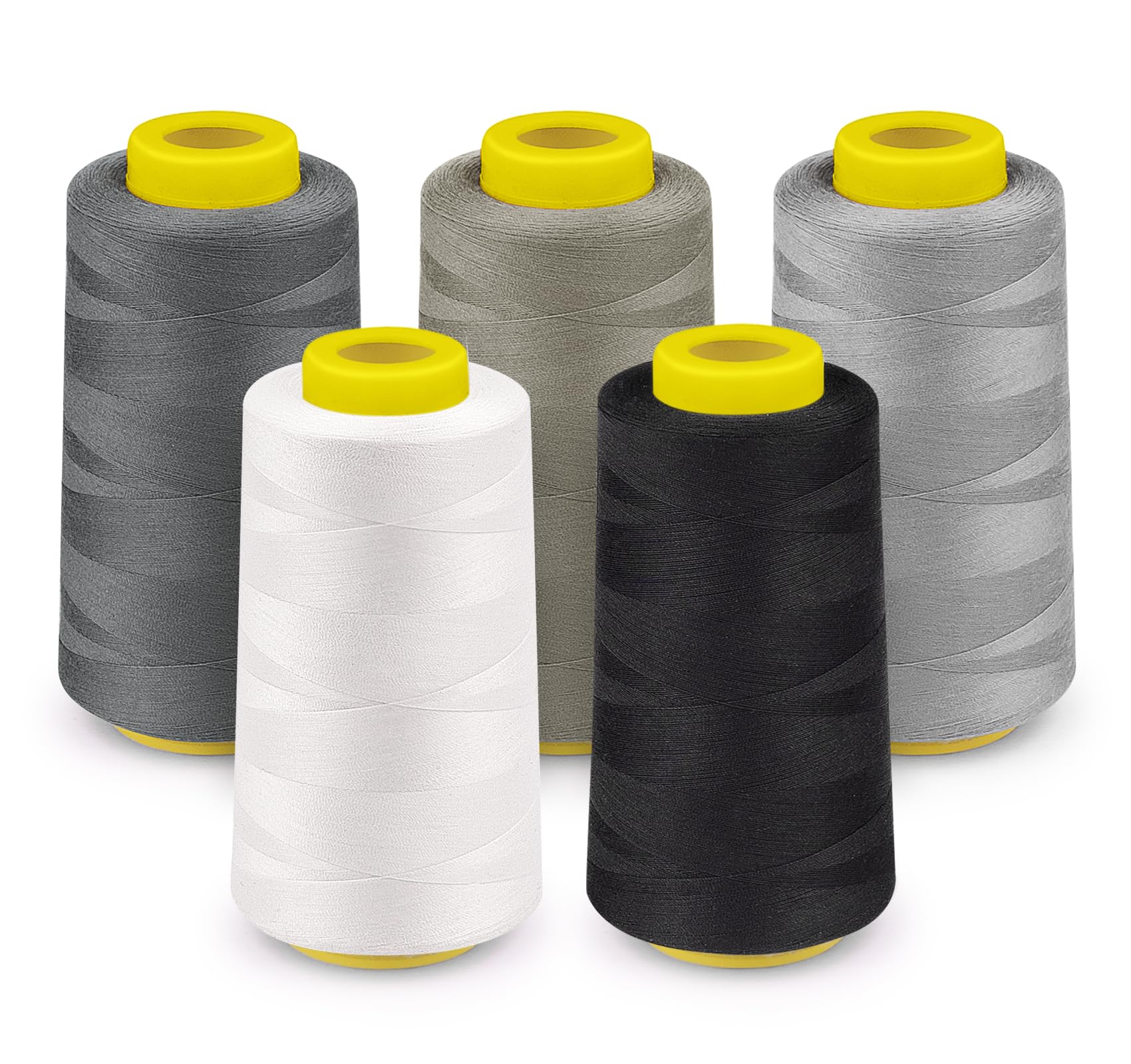Stiverse Serger Thread 5 Cones, 3000 Yards Each Soopl | Sewing Thread for Serger