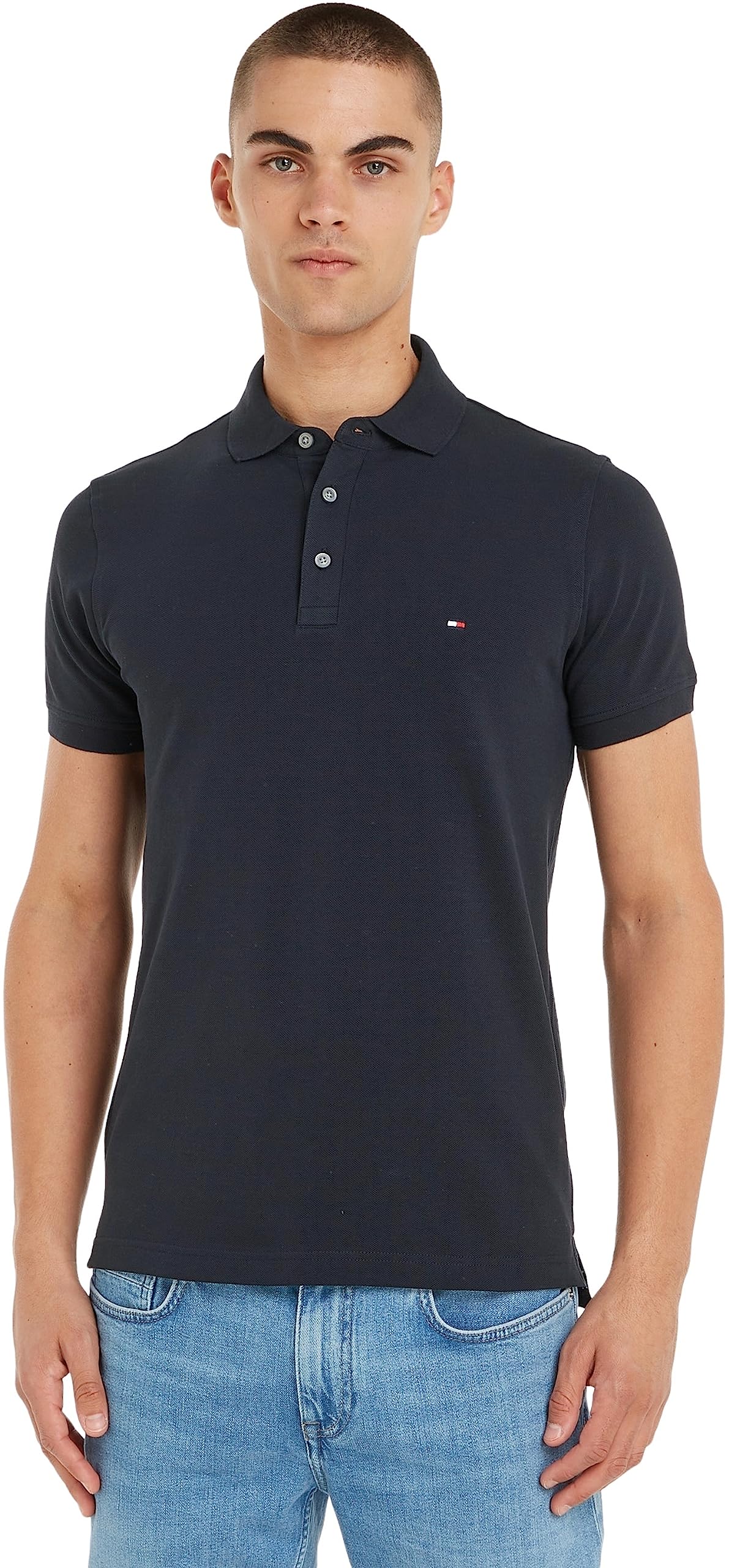 Tommy Hilfiger Men's Short-Sleeved Polo Shirt 1985 Slim Fit