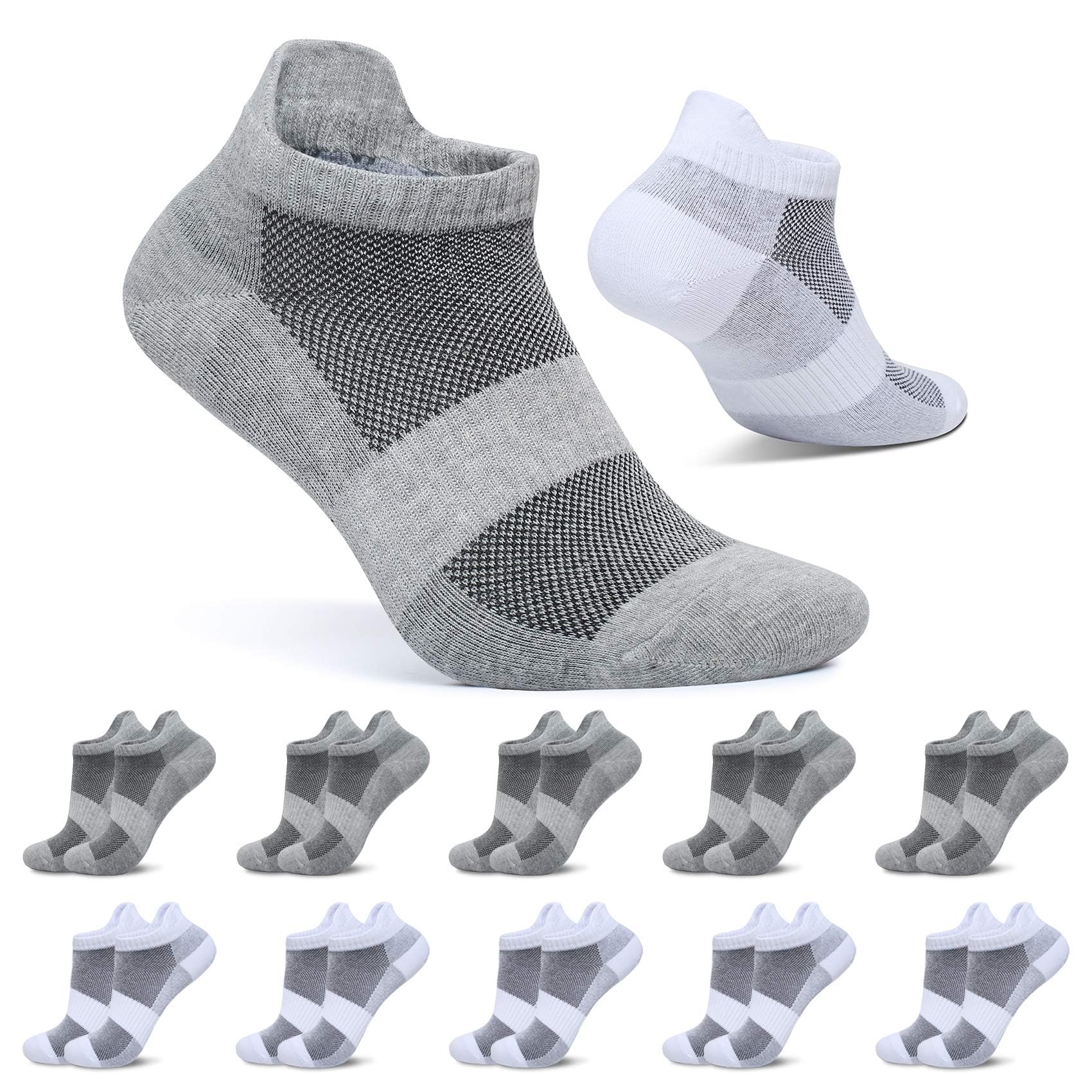FALARY 10 Pairs Women's Men's Short Sports Socks