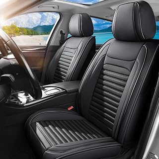 Front Car Seat Covers Fit for Toyota RAV4 2001-2026, Black