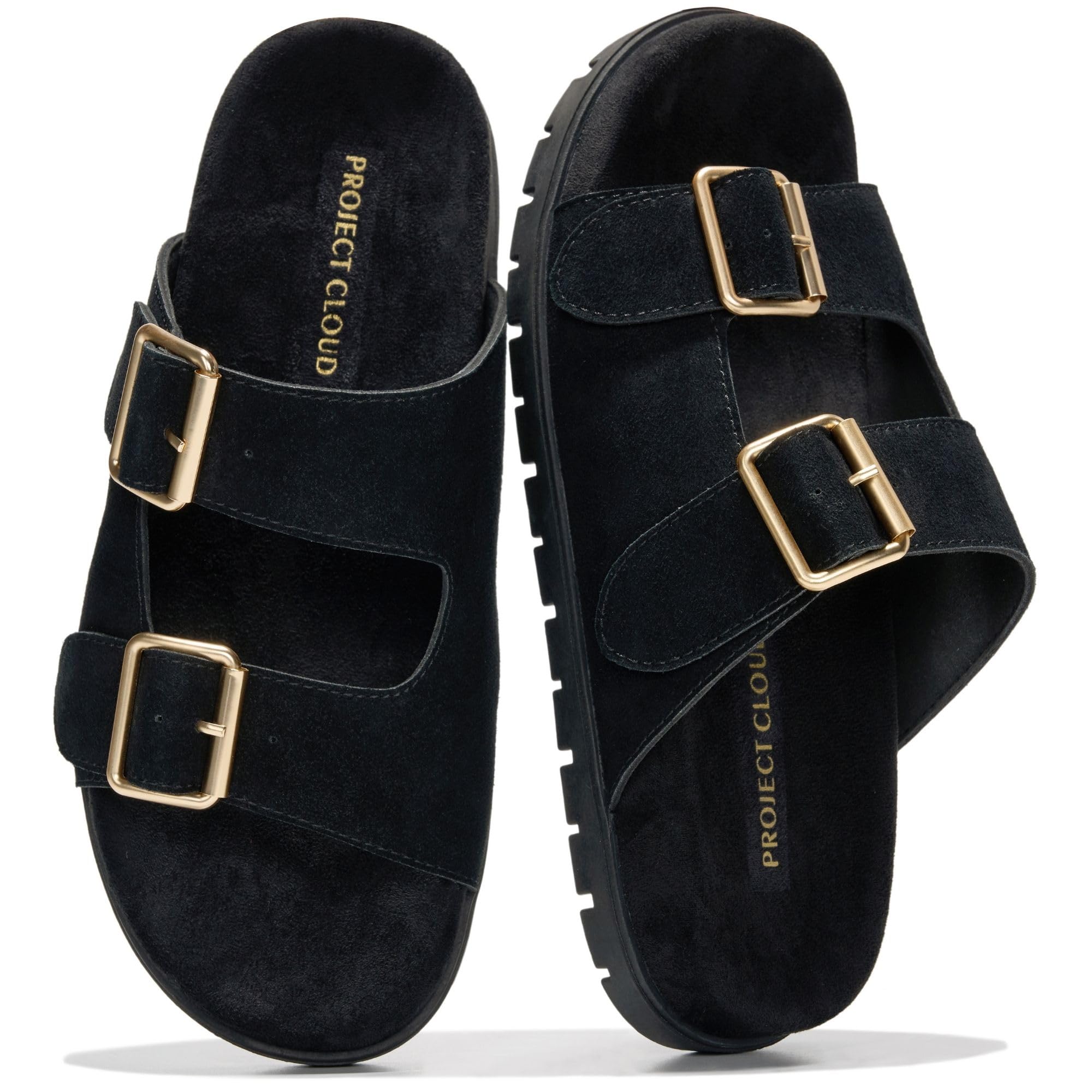 Project Cloud Sandali da donna in 100% vera pelle, soletta in memory foam, sanda