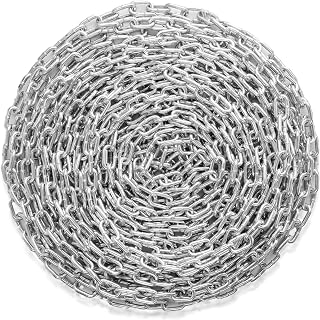 VEVOR Proof Coil Chain, 5/16" x 92', 1667 lbs Safe Working Load, Zinc Plated Proof Tested Coil Chain with Two Quick Links, Galvanized Carbon Steel Link Chain for Towing, Hanging, Camping, Pet Towing