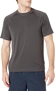 Amazon Essentials Men's Slim-Fit Swim Shirt, Short Sleeve, Quick Dry, UPF 50