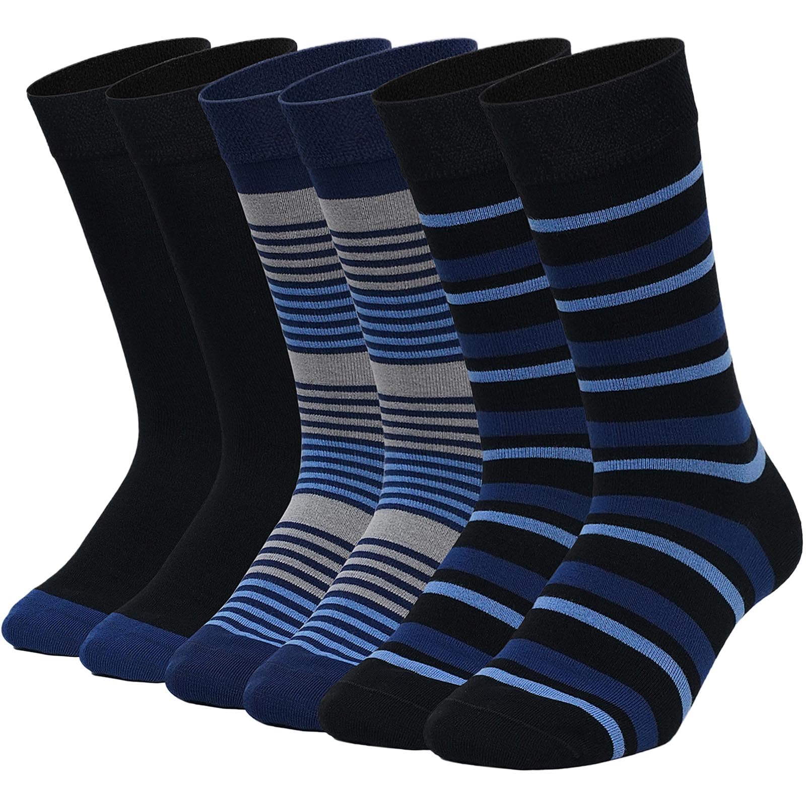 PUTUO Seamless Bamboo Socks for Men: Soft Breathable Comfort Cuff Everyday Dress