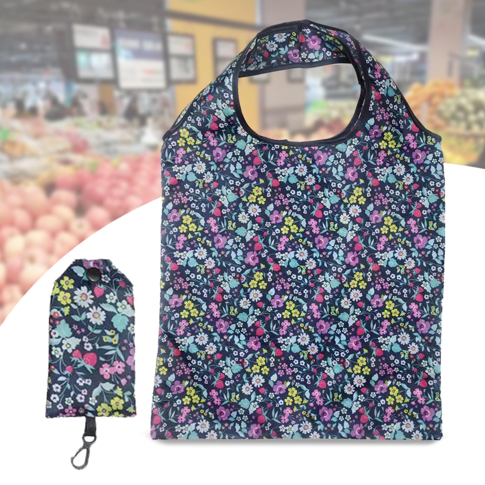 Large Capacity Foldable Reusable Shopping Bags Multi-purpose Eco Friendly Nylon 