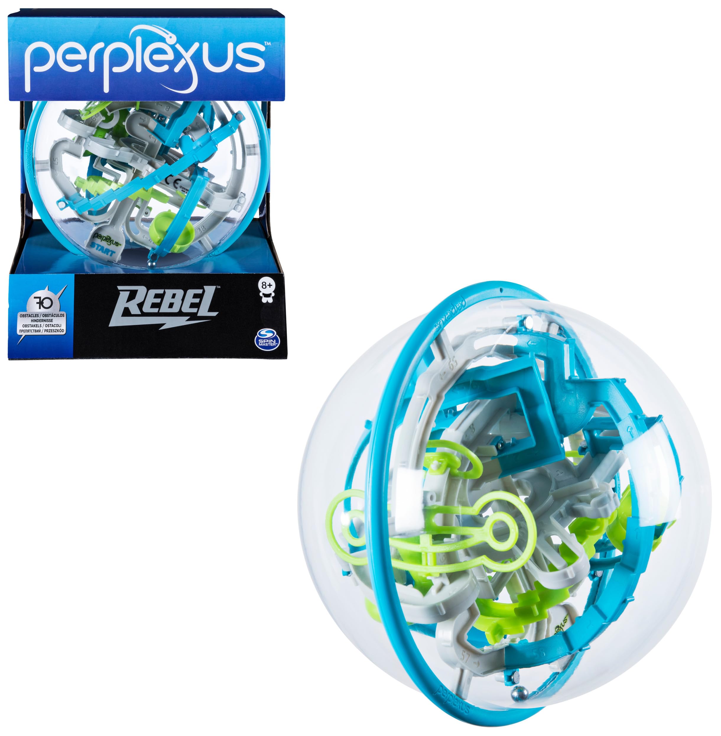 Spin Master Games - Perplexus Rebel - 3D Course Maze | 3D Labyrinth with 70 Chal