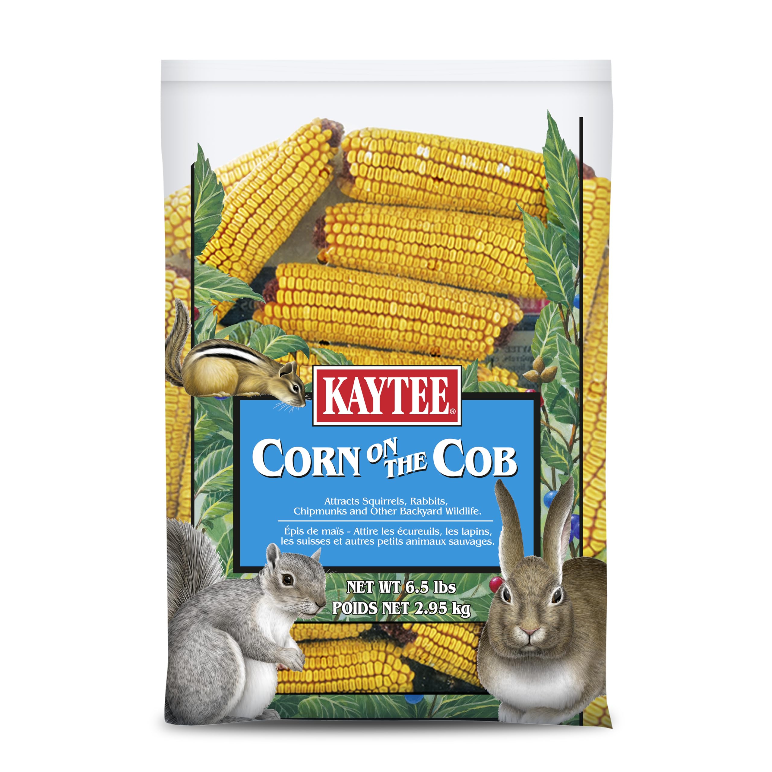 Kaytee Corn on the Cob for Wildlife Feeding, Squirrels & Deer, 6.5 lb | Helps sp