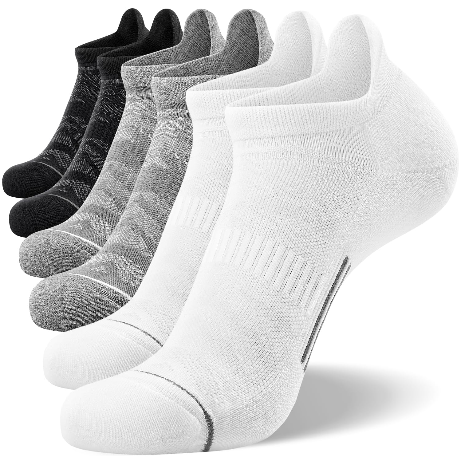 FITRELL 6 Pairs of Running Socks for Men and Women