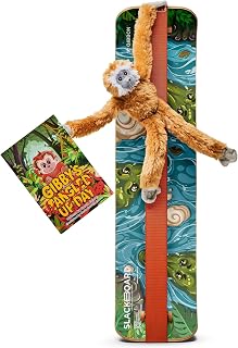 GIBBON Balance Board for Kids with Storybook & Sensory Toy - Emotional Regulation Tools for Kids - Social Emotional Learning Activities - Calming Corner Anger Management Toys & Slack Board Bundle (River Crossing)