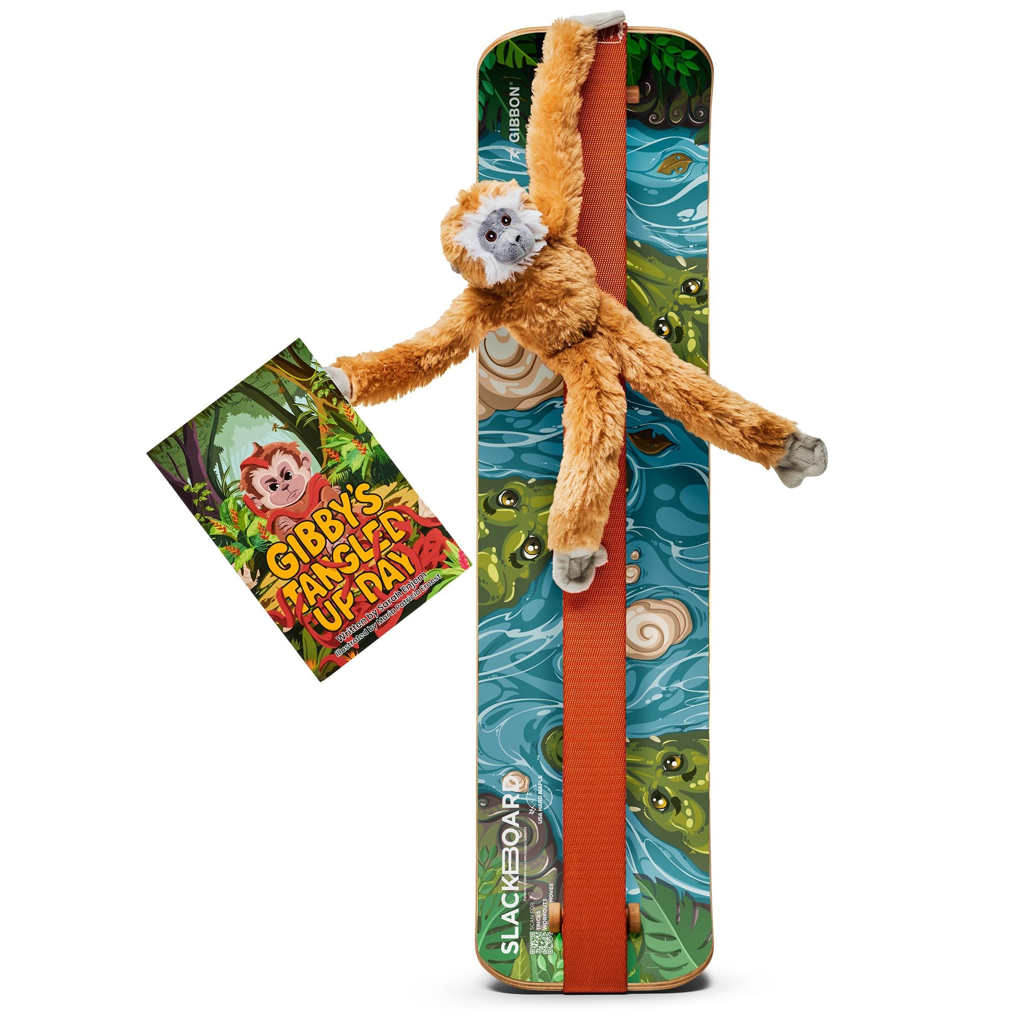 GIBBON Balance Board for Kids with Storybook & Sensory Toy - Emotional Regulatio