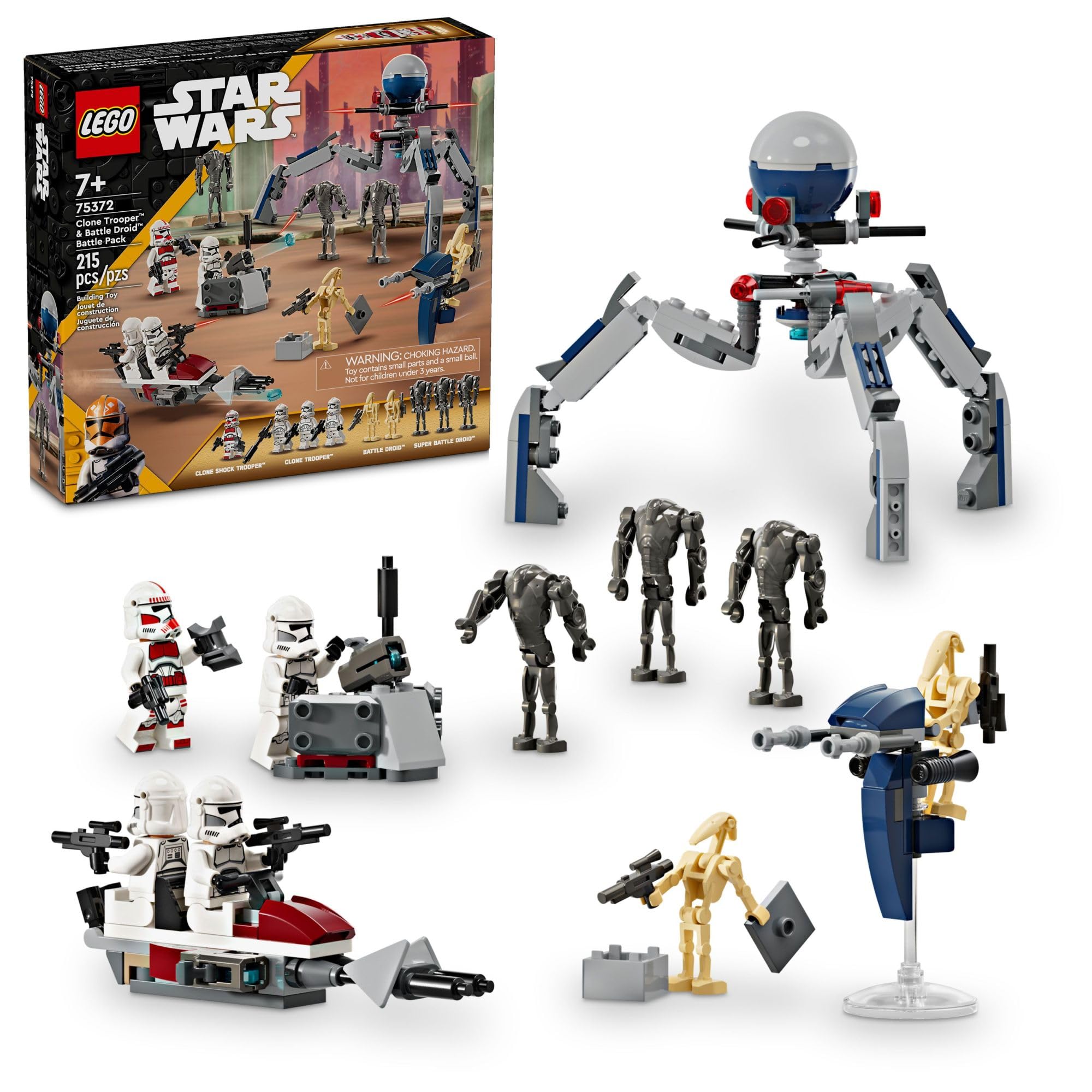 LEGO Star Wars Clone Trooper & Battle Droid Battle Pack Set for Kids, Buildable 