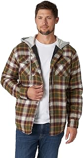 Wrangler Authentics Authentics Men's Button Down Quilted Flannel Shirt Jacket
