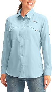 Women's UPF 50+ Sun Protection Shirts Long Sleeve for Fishing Hiking Safari