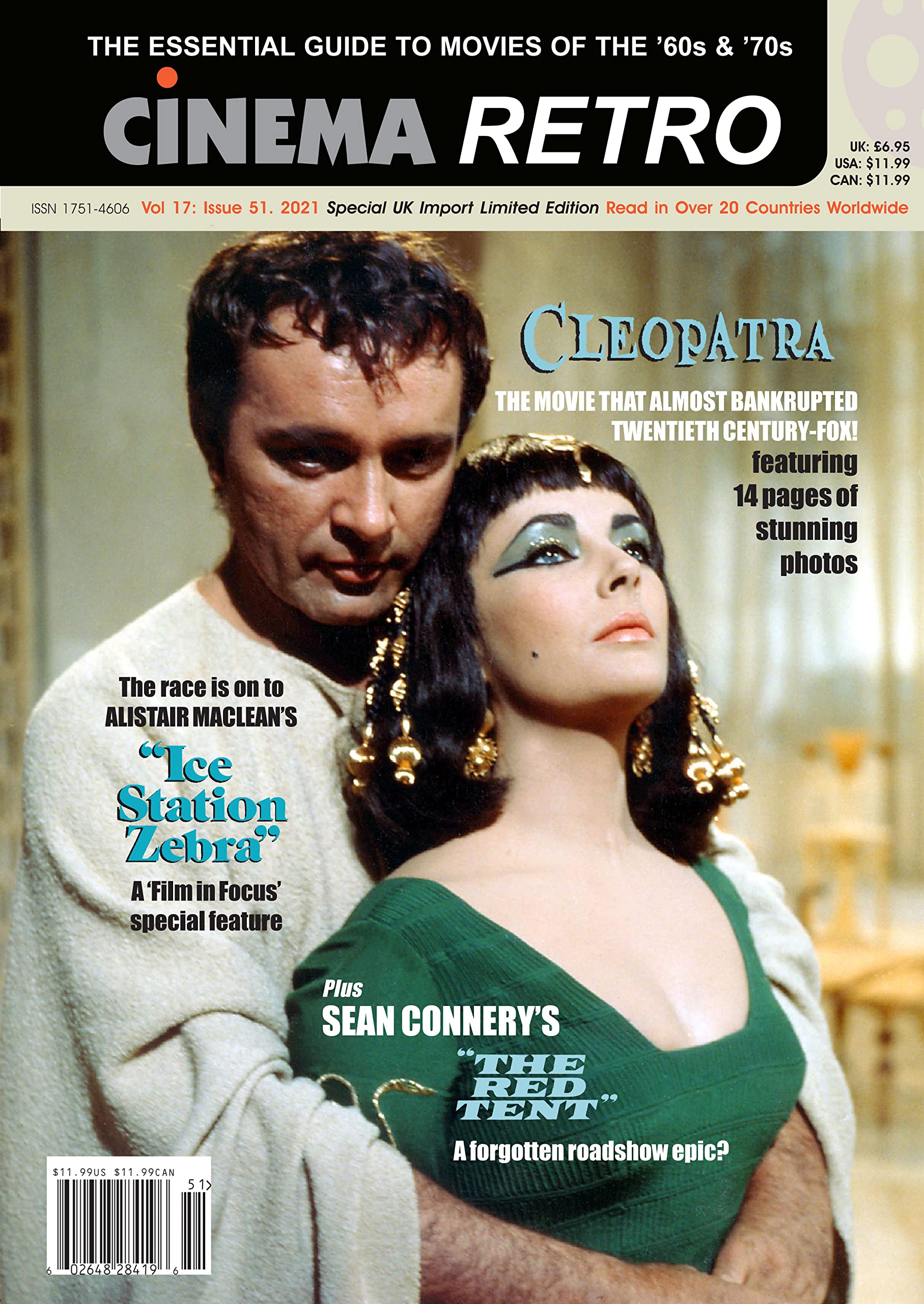 Cinema Retro Issue #51 Filming Cleopatra Ice Station Zebra The Red Tent