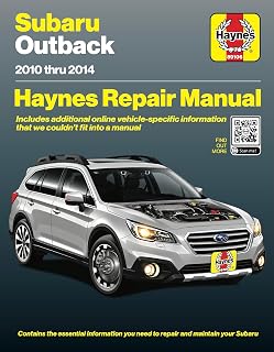 Haynes Repair Manual for Subaru Outback (2010–2014) | Covers 2.5L &amp; 3.6L Gasoline Engines, Maintenance, Wiring Diagrams