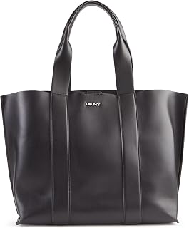 DKNY Women's Dakota Large Tote Bag, Black/Silver, Large