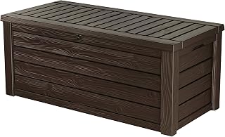 Keter Westwood 570L Outdoor Storage Box Brown Wood Panel Effect