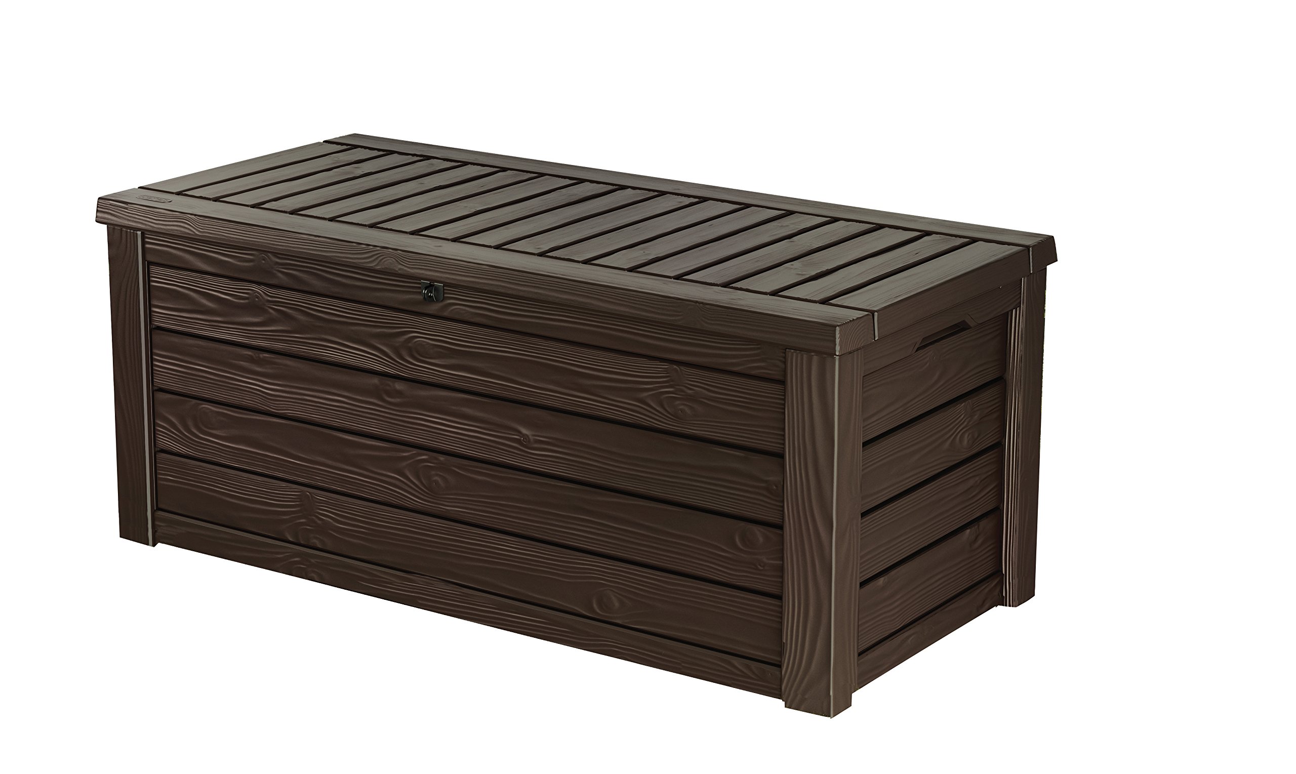 Keter Westwood 570L Outdoor Storage Box Brown Wood Panel Effect