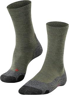 FALKE Men's TK2 Melange Hiking Socks Medium Cushioning Anti Blister Warm Mid-Calf Length Breathable Quick-Drying Climate-Regulating Odour-Neutralising Wool Functional Yarn 1 Pair