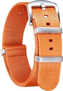 BINLUN Nylon Watch Straps Thick Multicolor High Quality Watch Strap with Black/Silver Stainless Steel Buckle for Men Women 18mm 20mm 22mm 24mm (New Version)