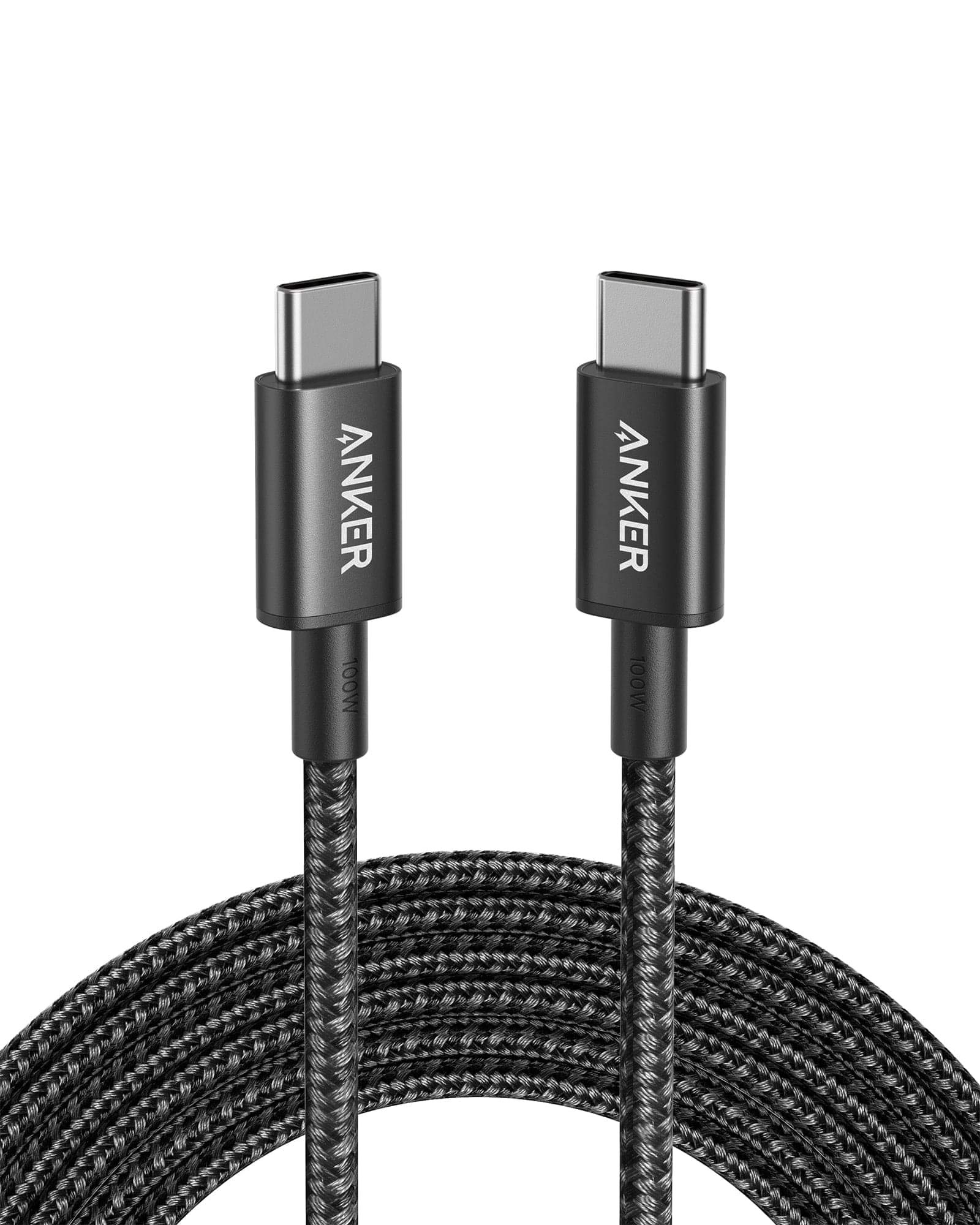 Anker USB C to USB C Cable, 100W Fast Charging Cable(1-Pack, 10 ft, Black) | For