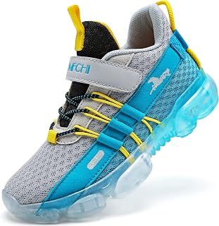 JMFCHI Boys Girls Kids Sneakers Knitted Mesh Running Tennis Athletic Shoes