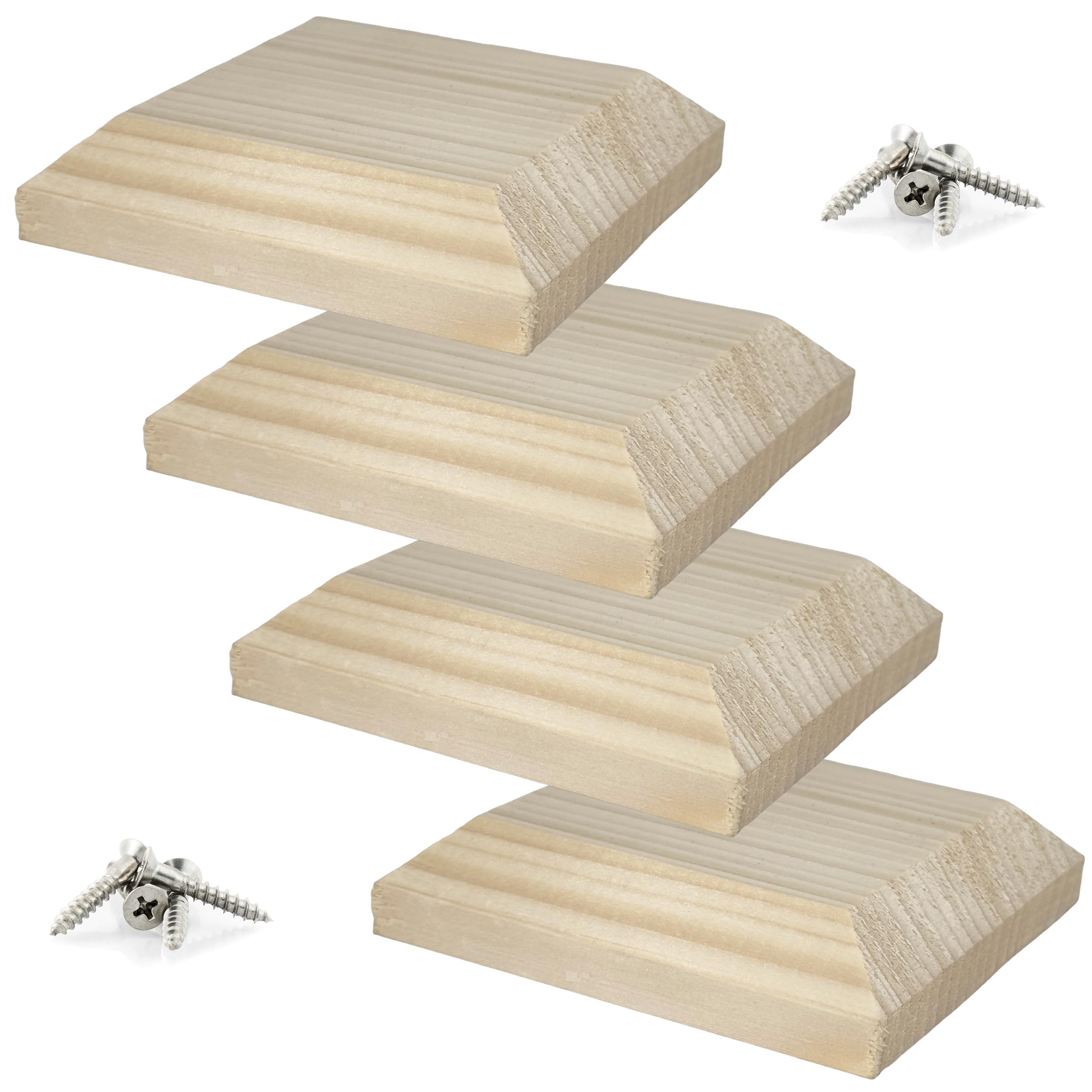 IRONTITE 4 x 4" Plain Wood Fence Post Caps for 100mm Square Posts