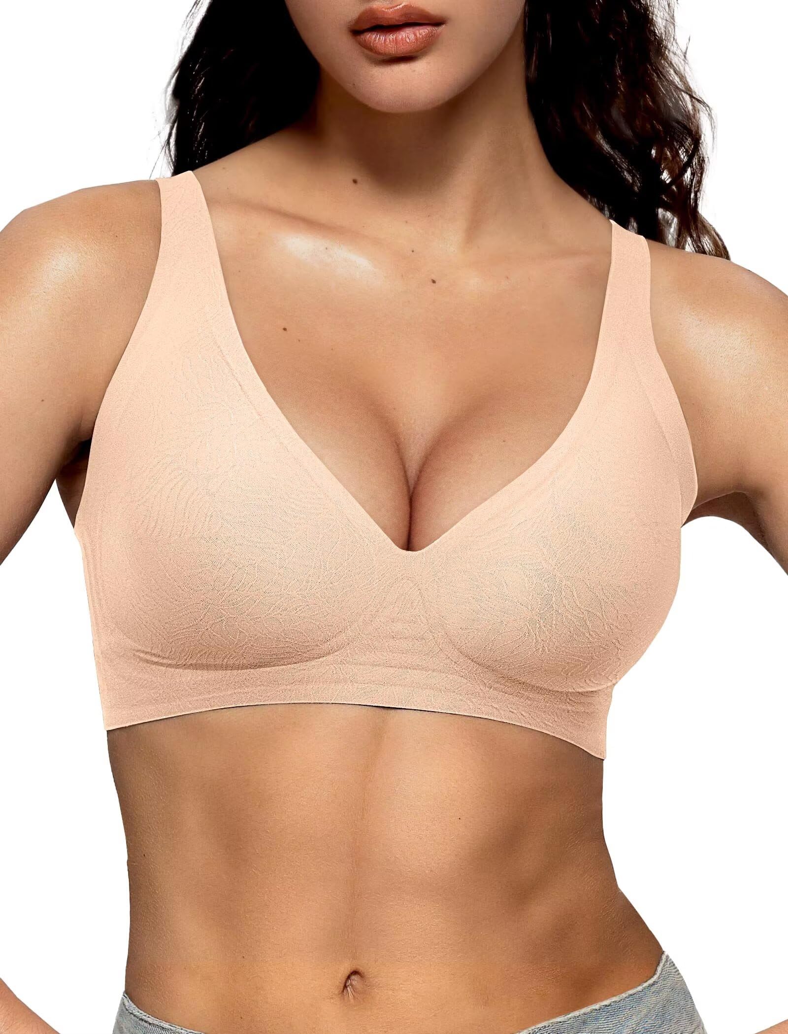 Vertvie Wireless Jelly Bras for Women Seamless Push Up
