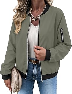 Zeagoo Women's Classic Quilted Jacket Short Bomber Jacket Coat