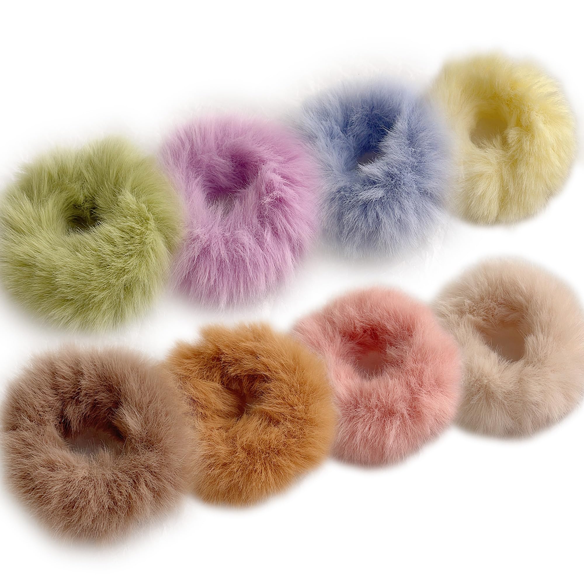 8 Pieces Soft Hairy Elastic Bands - Delicate Elastic Bands for Women, Party and 