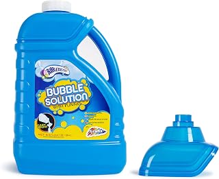 Grafix Bubble Solution Bottle 1.8 litres - Large Bubble Mixture for Bubble Machines with a Funnel Assorted Colors