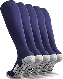 CWVLC Football Socks (1/3/5 Pairs) for Adults and Young Children