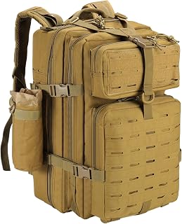 SHANNA Trekking Backpack, Hiking Backpack, Military Backpack, 45L Army Backpack, Molle Assault Pack, Tactical Combat Backpack for Outdoor Hiking, Camping, Trekking, Fishing, Hunting