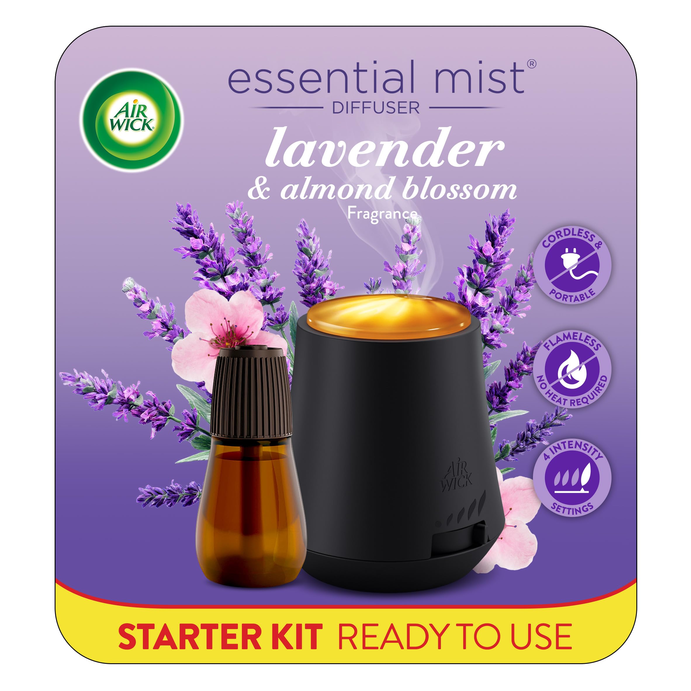 Air Wick Essential Mist Air Freshener Diffuser & 1 Refill Lavender & Almond | Ai