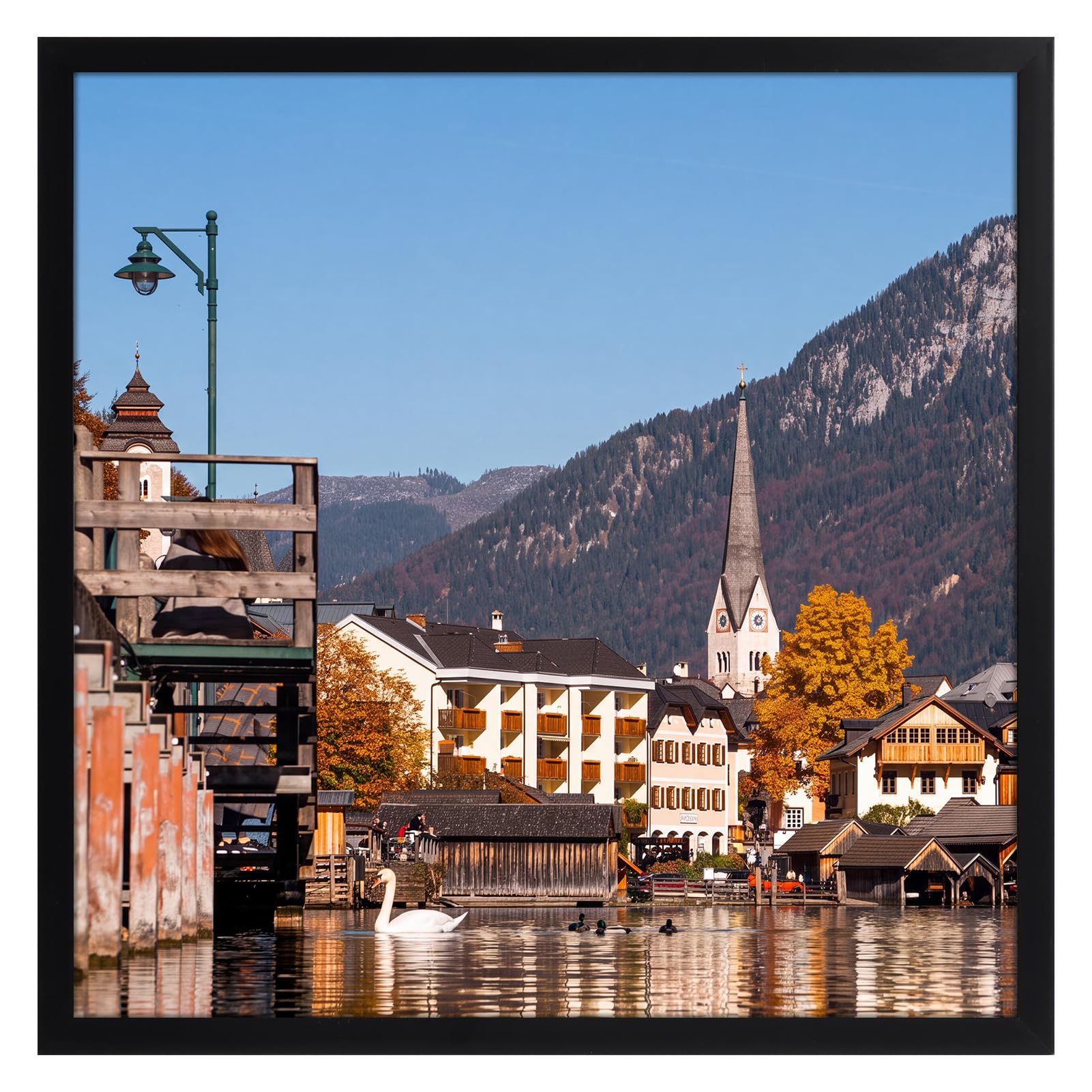 Ditwis 30x30 Picture Frame Black, Classic Square Photo Display 12x12 inch for Li