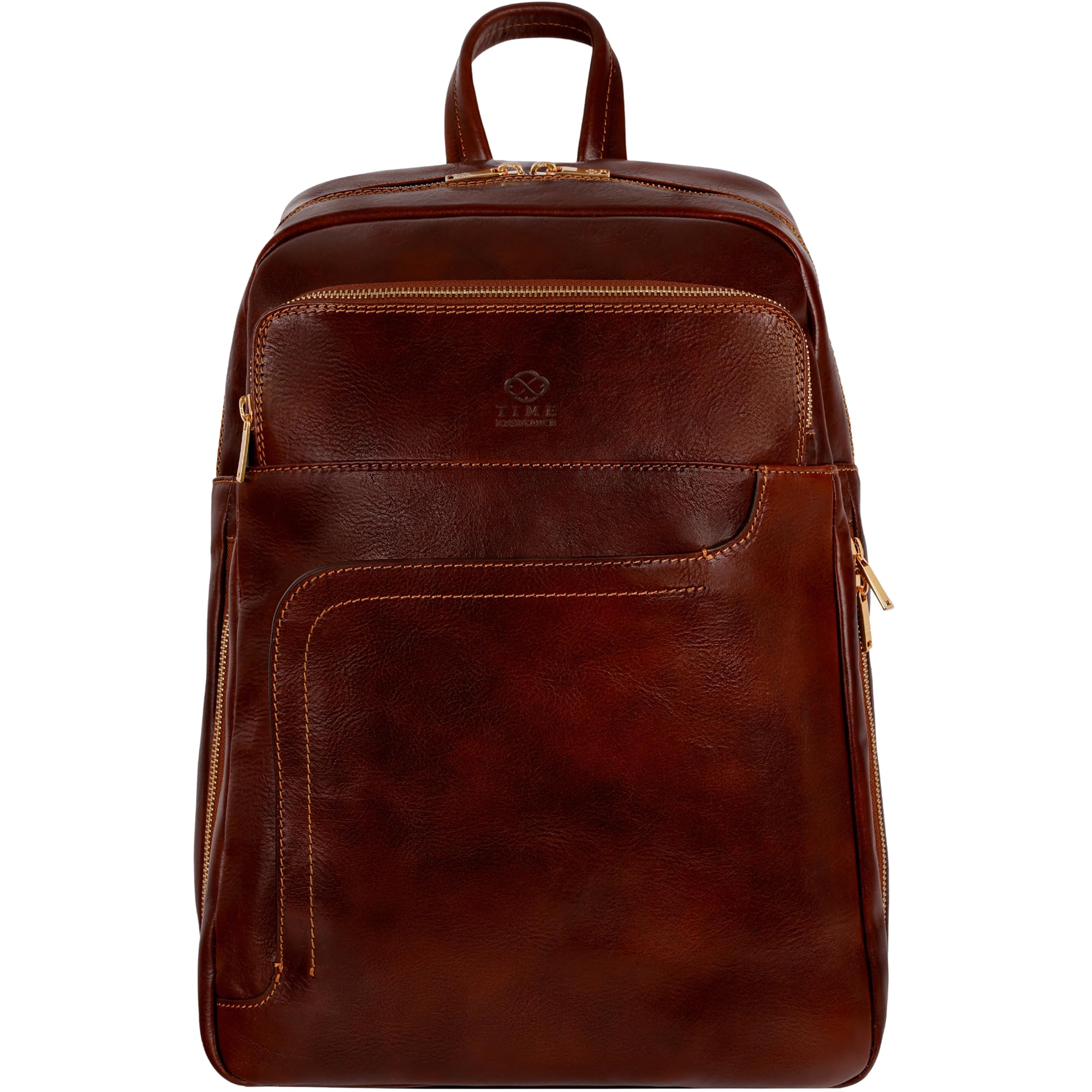 Time Resistance Leather Business Backpack for Laptop or Portfolio A4 – Computer 