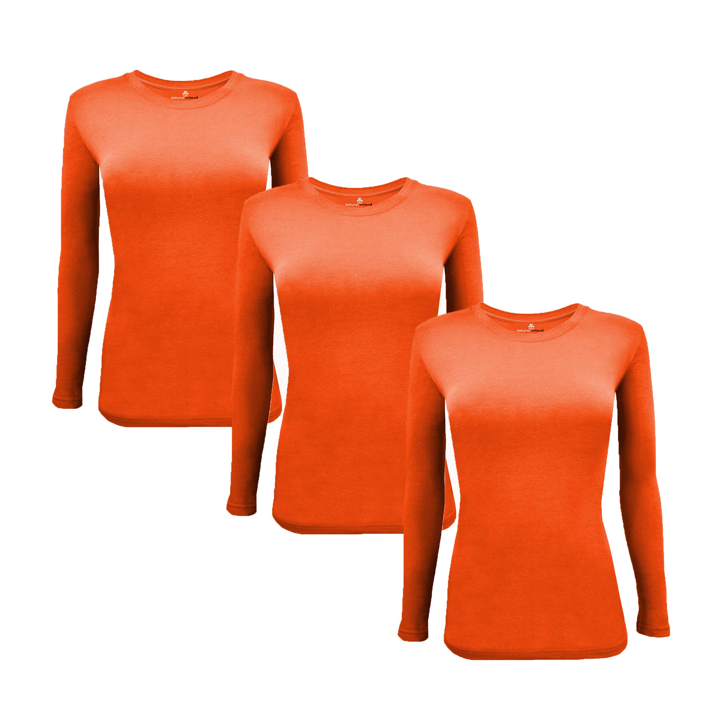 Natural Uniforms Women's Under Scrub Tee Crew Neck Long Sleeve T-Shirt