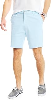 Nautica Classic Fit Flat Front Stretch Solid Chino Deck Short - Men's Casual Shorts