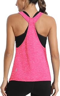 ICTIVE Women's Sleeveless Sports Tank Top, Crossback Open Back Fitness Top, Breathable and Light Weight Training T-Shirt for Intensive Training