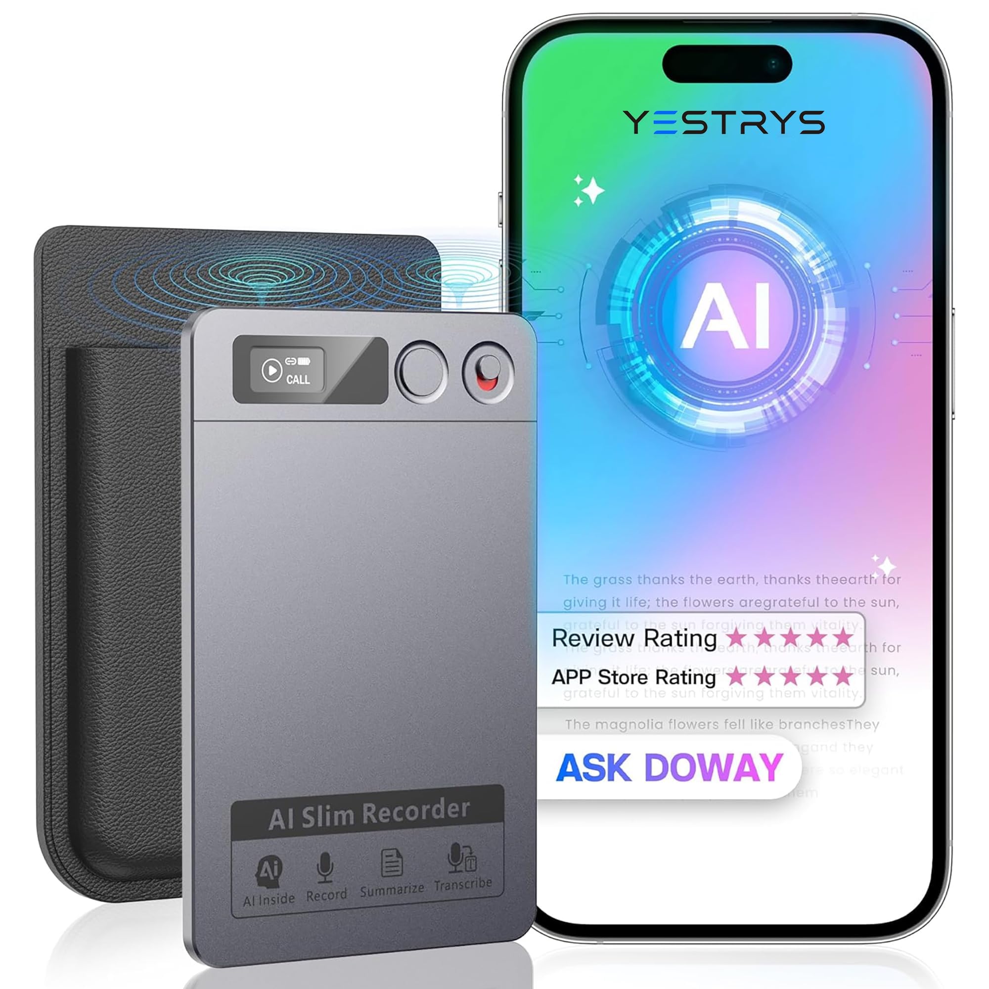 AI Voice Recorder, Note Voice Recorder - Transcribe & Summarize, AI Noise Cancel