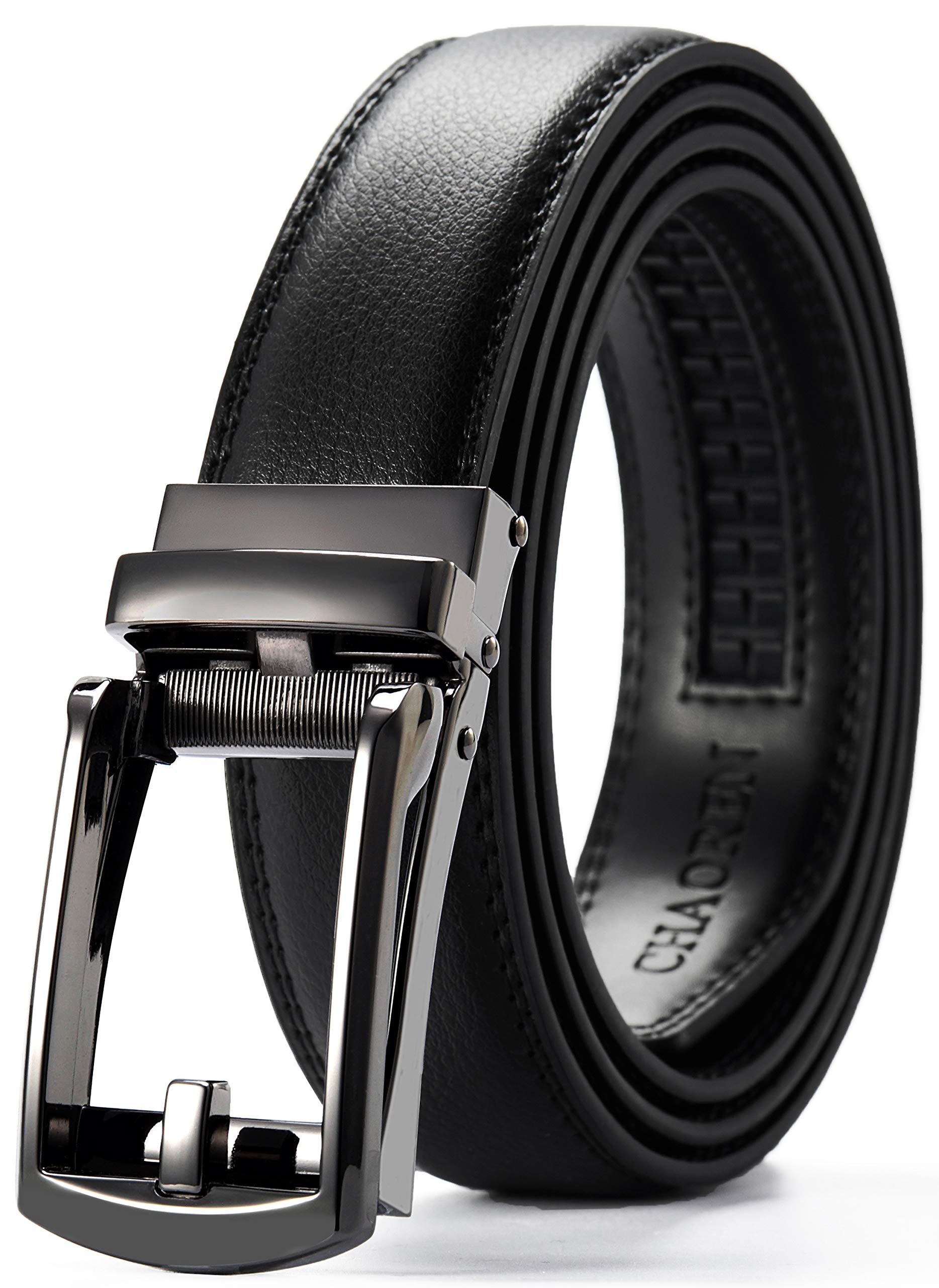 CHAOREN Leather Kids Belt, 1 1/4" Ratchet Boys Belt for Casual and Formal | Easy