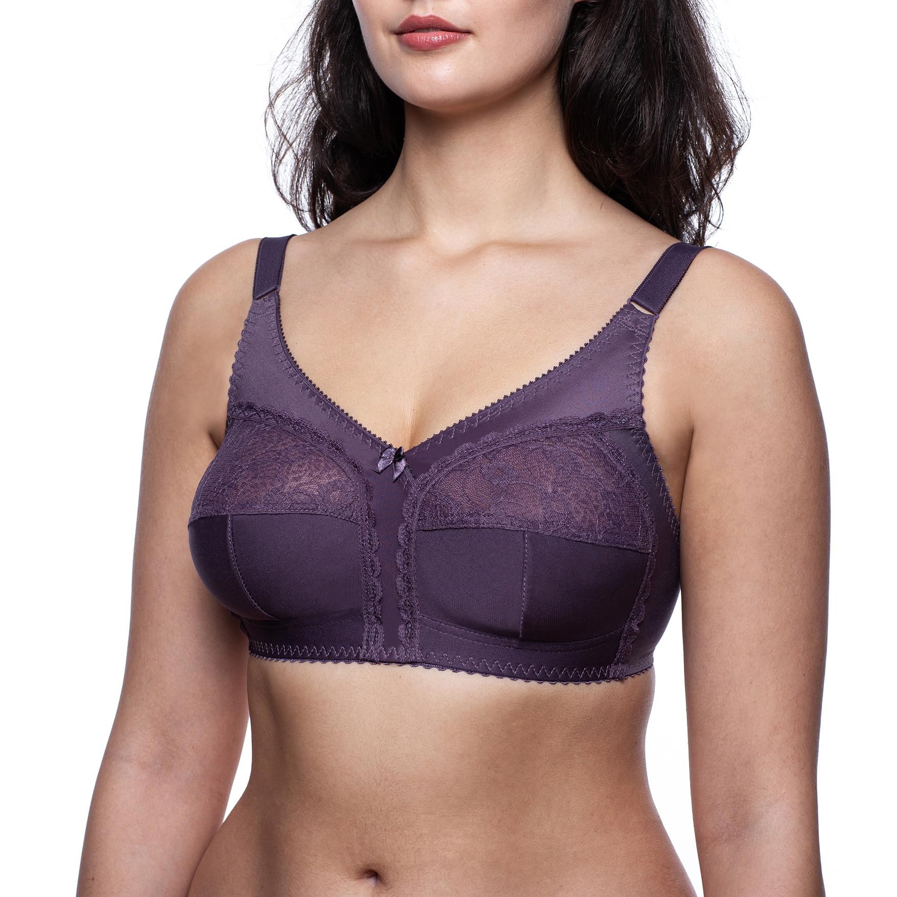 frugue Women's Plus Size Non-Wired Minimizer Bra