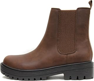 Soda Pilot ~ Womens Low Heel Chelsea Fashion Ankle Boots w/ Double Elastic Gore