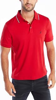 Nautica Men's Short-Sleeved Polo Shirt with Double Pointed Collar