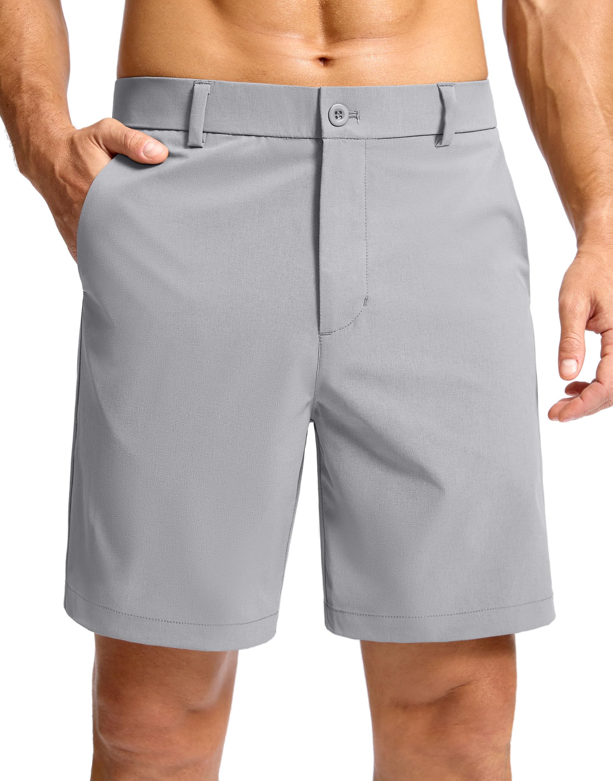 Soothfeel Men's Casual Shorts 7"/ 9" /11" Golf Shorts for Men Flat Front Dress W