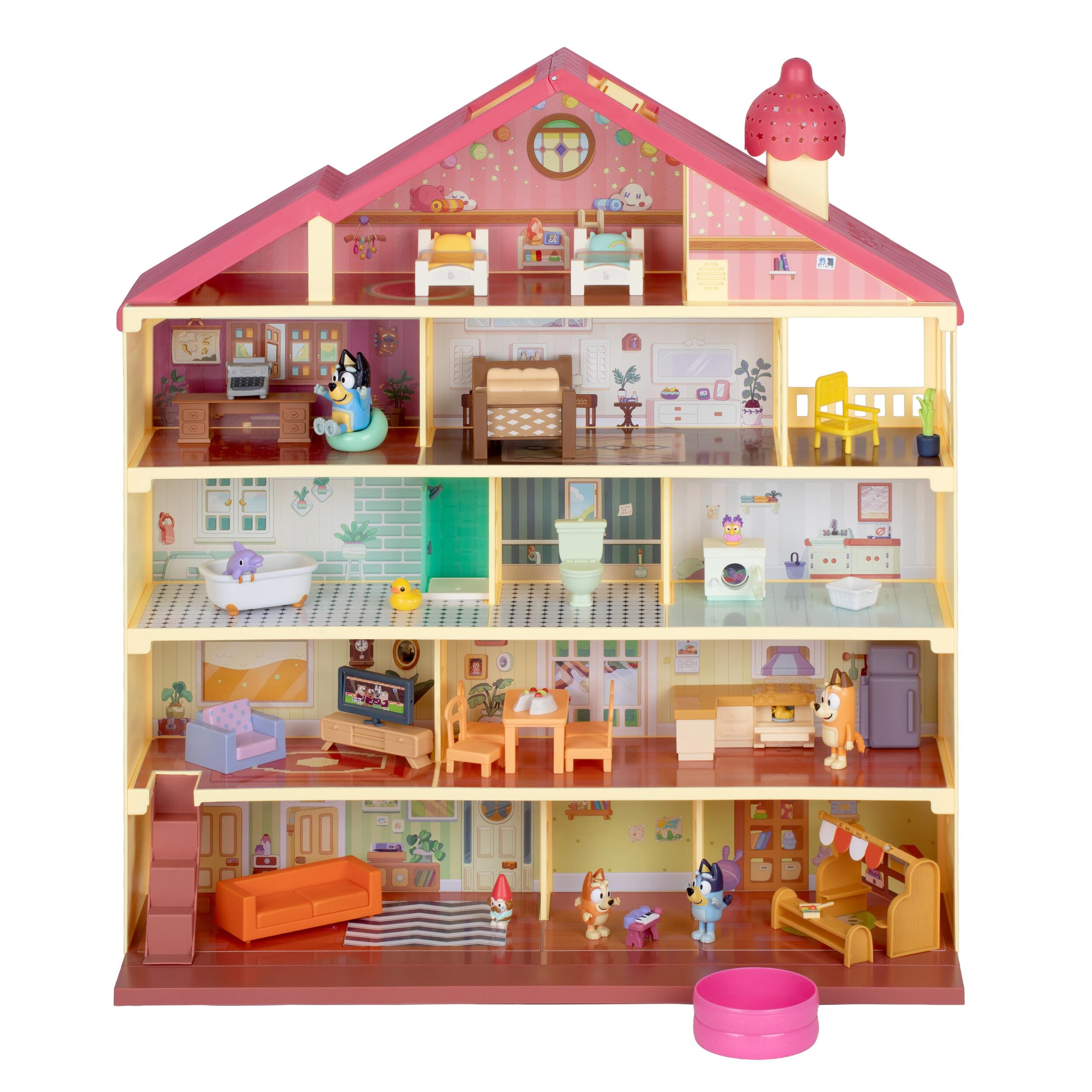 Bluey Light and Surprise Heeler House, 28 in Tall, Toy for Kids | 5-story toy ho
