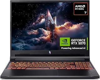 Acer Nitro V16 ANV16-42 Gaming Laptop: Ryzen 7, 5070, 16GB, 1TB | 16 inch WUXGA 180Hz, AMD Ryzen 7 260, NVIDIA RTX 5070, 16GB, 1TB SSD, Windows 11, Charger included