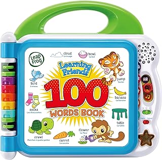 Leapfrog Learning Friends 100 Words Book, English | Touch 100 words to hear animal friends say each one in English and French, building early vocabulary. Ages 12+ months