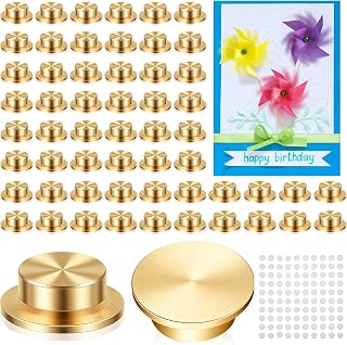 60 Pcs Nano Spinner for Craft Card Making, 5x7x2.5mm, Gold | 360° Rotation Spinners Mini Metal Rotating Bearing for DIY Handmade Paper Card Scrapbooking, Jewelry Making Nail Decoration