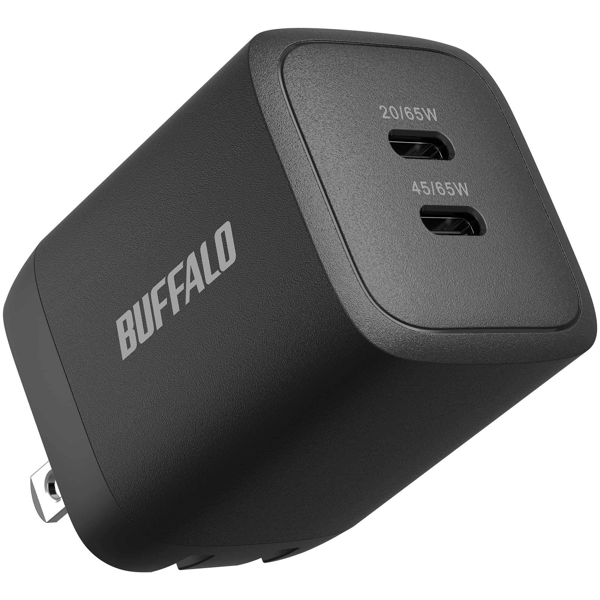 Buffalo BSACPD6505C2BK 65W 2-Port Type-C USB PD Compatible, GaN Foldable, PSE Co